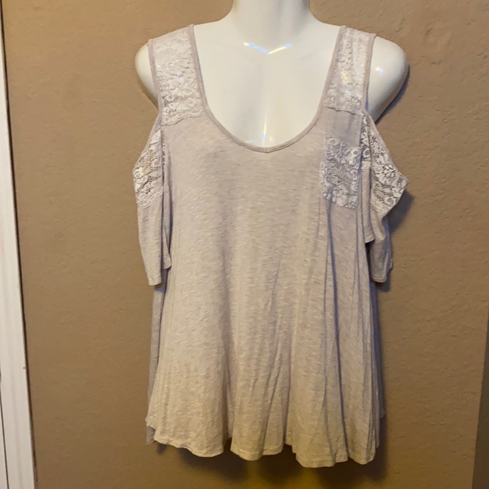 Cute flowing lacy top with shoulder shown